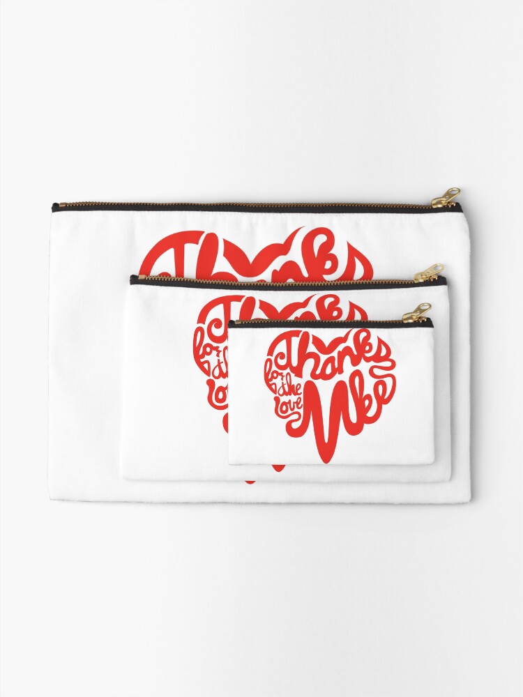 Thumbnail 2 of 4, Zipper Pouch, Thanks For The Love, MKE designed and sold by dustinzick.