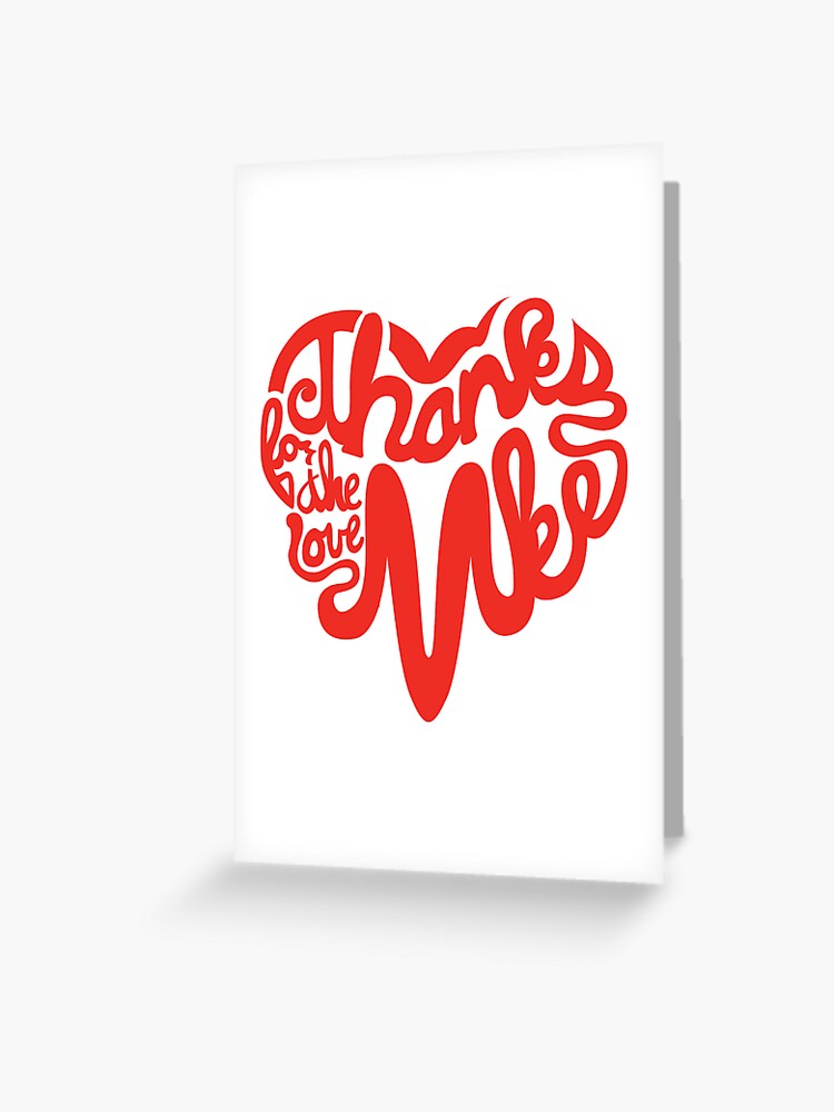 Thumbnail 1 of 2, Greeting Card, Thanks For The Love, MKE designed and sold by dustinzick.