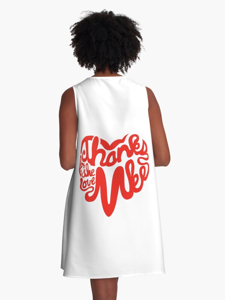 Thumbnail 3 of 4, A-Line Dress, Thanks For The Love, MKE designed and sold by dustinzick.