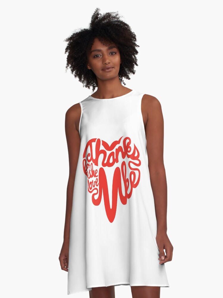 Thumbnail 1 of 4, A-Line Dress, Thanks For The Love, MKE designed and sold by dustinzick.