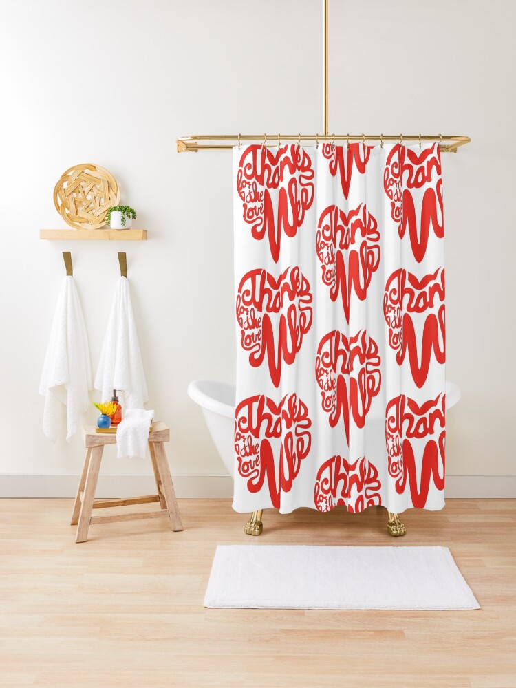 Thumbnail 1 of 5, Shower Curtain, Thanks For The Love, MKE designed and sold by dustinzick.