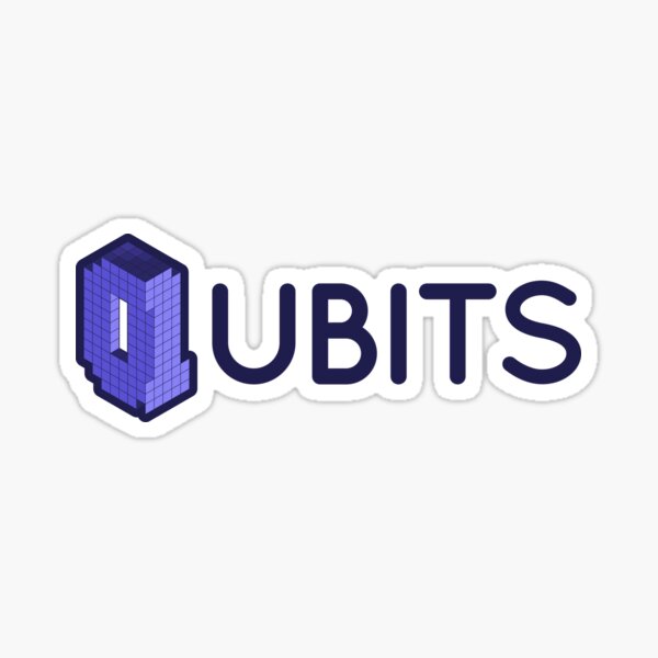 Item preview, Qubits (pixels + blue) designed and sold by thisleenoble.