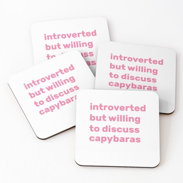 Item preview, Introverted but willing to discuss capybaras designed and sold by AdelDa19.