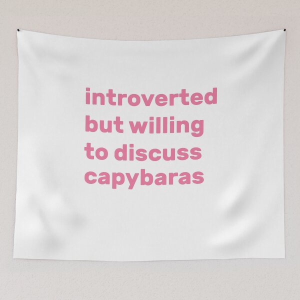 Item preview, Introverted but willing to discuss capybaras designed and sold by AdelDa19.