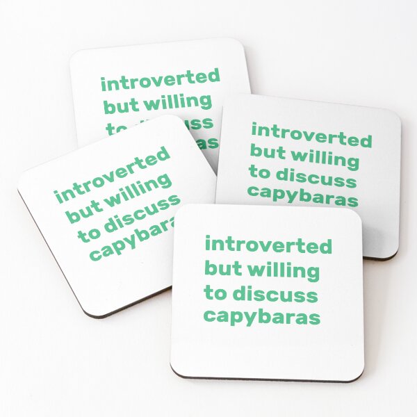 Item preview, Introverted but willing to discuss capybaras designed and sold by AdelDa19.