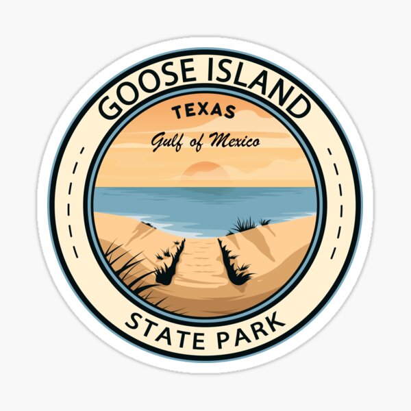 Aperçu de l'œuvre Badge du parc d'État de Goose Island au Texas créée et vendue par KrisSidDesigns.