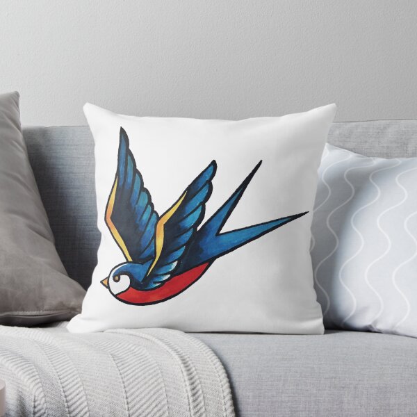 Sailor Bird Throw Pillow