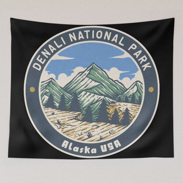Item preview, Denali National Park Vintage Mountains designed and sold by JordanHolmes.