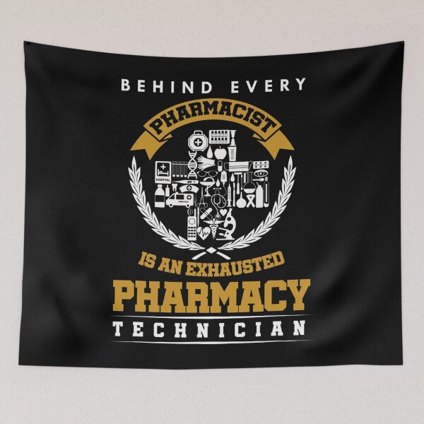Item preview, Funny Exhausted Pharmacy Technician Pharmacist designed and sold by tightpremium503.