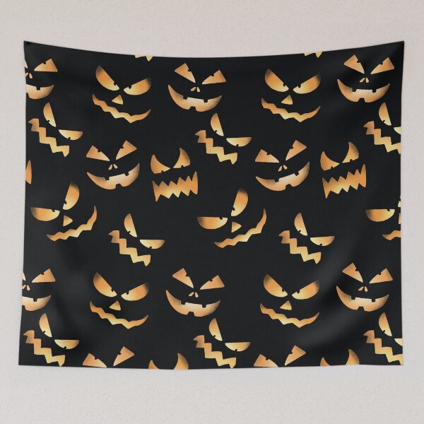 Item preview, Halloween Spooky Scary Horror Pumpkin Faces designed and sold by KathrinLegg.
