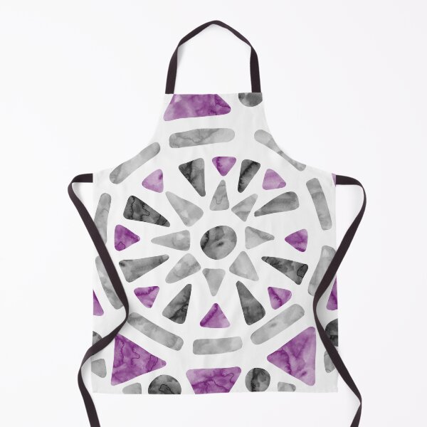 Item preview, Mandala Purple  Gray Black Ace Asexual Pride Flag designed and sold by JoyfulJen.