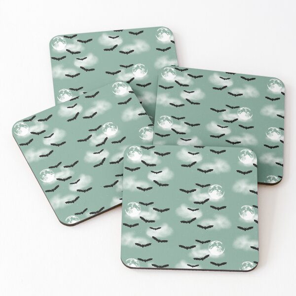 Item preview, Halloween Bats in Moonlight in Green designed and sold by KathrinLegg.