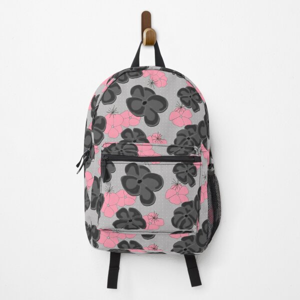 Item preview, Painted Poppies - Black and Pink on Gray designed and sold by bmfabricdesigns.