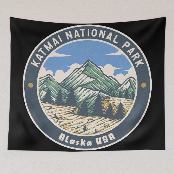 Item preview, Katmai National Park Vintage Mountains designed and sold by JordanHolmes.