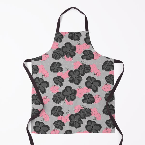 Item preview, Painted Poppies - Black and Pink on Gray designed and sold by bmfabricdesigns.