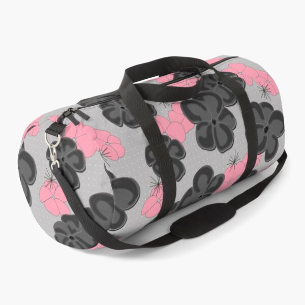Item preview, Painted Poppies - Black and Pink on Gray designed and sold by bmfabricdesigns.
