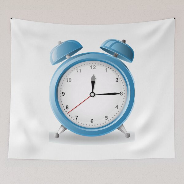 Item preview, Blue Alarm Clock Minimal Cartoon Design designed and sold by Thonja.
