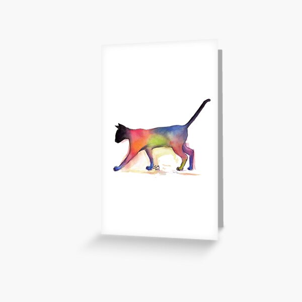 HAPPY CAT 'PUSS PUSS' BY SHIRLEY MACARTHUR Greeting Card