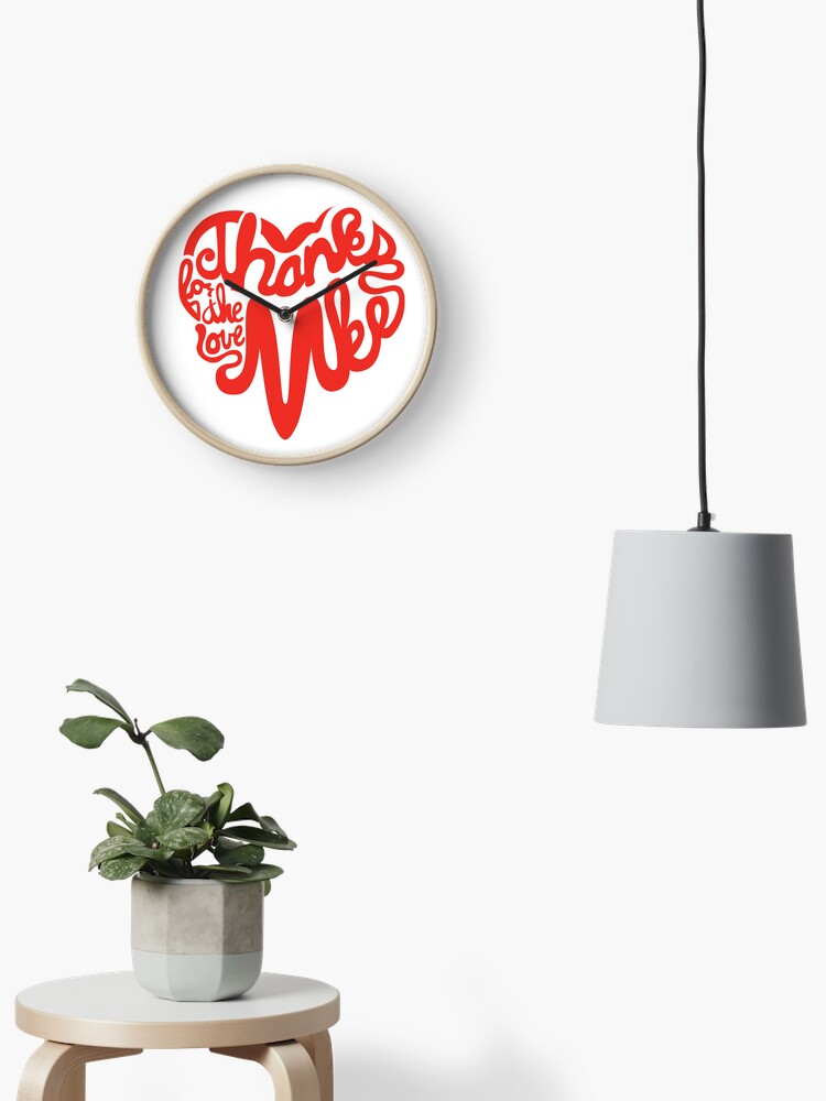 Thumbnail 2 of 4, Clock, Thanks For The Love, MKE designed and sold by dustinzick.