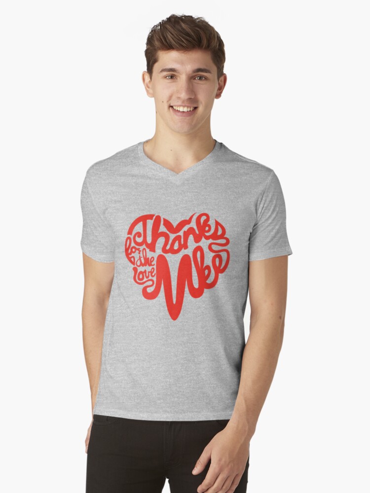 Thumbnail 1 of 3, V-Neck T-Shirt, Thanks For The Love, MKE designed and sold by dustinzick.