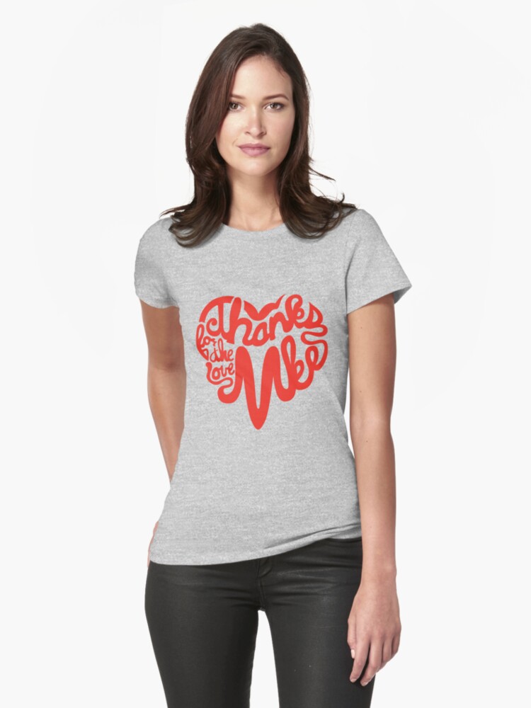 Thumbnail 1 of 3, Fitted T-Shirt, Thanks For The Love, MKE designed and sold by dustinzick.