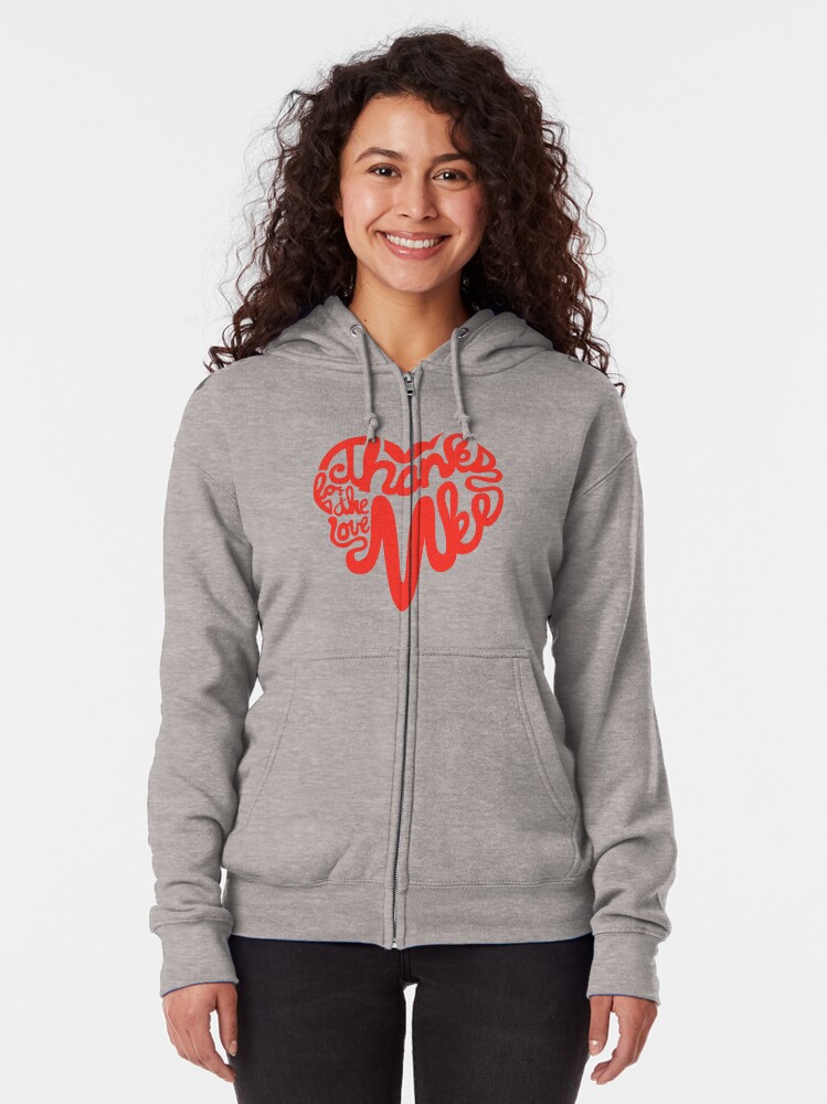 Thumbnail 2 of 5, Zipped Hoodie, Thanks For The Love, MKE designed and sold by dustinzick.