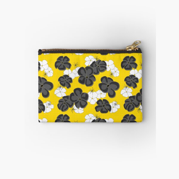 Item preview, Painted Poppies - Black and White on Yellow designed and sold by bmfabricdesigns.