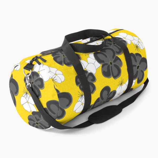 Item preview, Painted Poppies - Black and White on Yellow designed and sold by bmfabricdesigns.