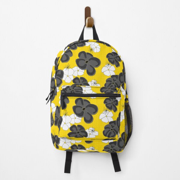 Item preview, Painted Poppies - Black and White on Yellow designed and sold by bmfabricdesigns.