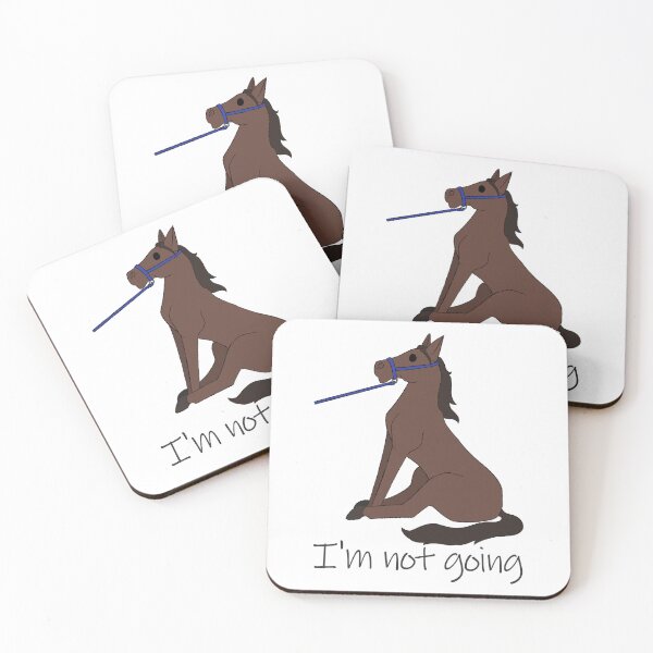 Item preview, I'm Not Going Horse with Halter designed and sold by CrazyCatCraft.