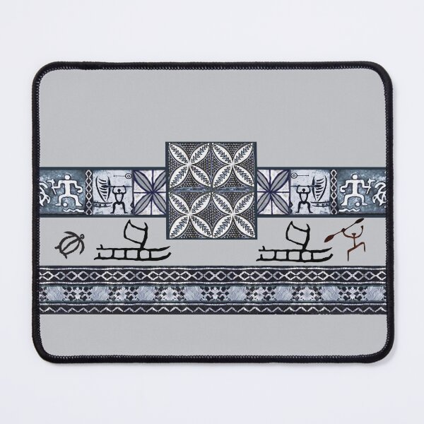 Item preview, Hawaiian Paddleman Petroglyph Border designed and sold by J Marielle Designs.