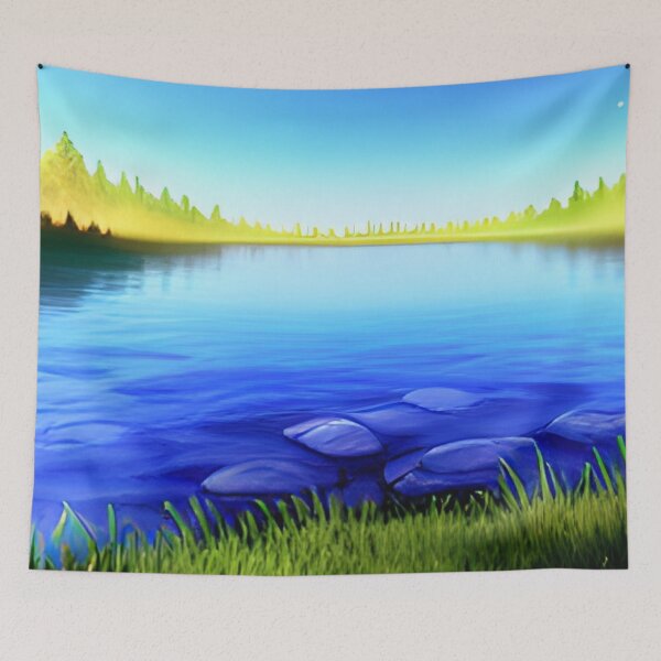 Item preview, Beautiful fantasy lake scenery. designed and sold by Art-Vibrations.