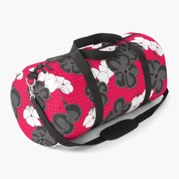 Item preview, Painted Poppies - Black and White on Red designed and sold by bmfabricdesigns.