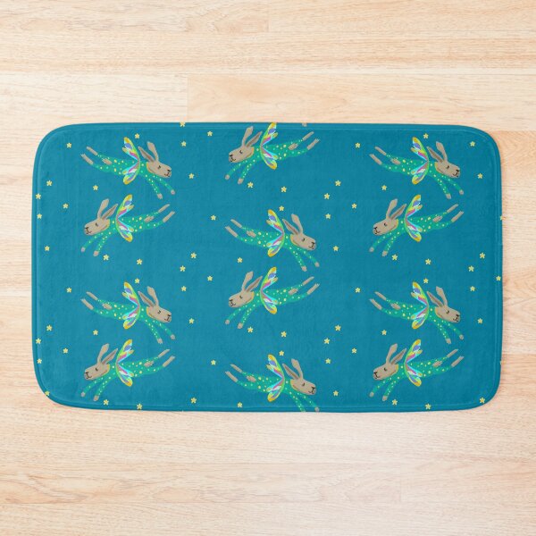 Item preview, Flying on a starry night whimsical bunnies designed and sold by LynseysArtShop.