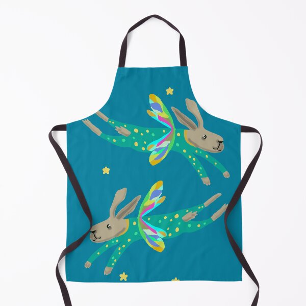 Item preview, Flying on a starry night whimsical bunnies designed and sold by LynseysArtShop.