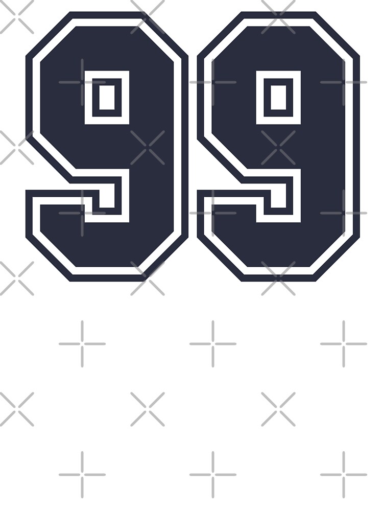 Number 99 Sports Tampa Ninety-Nine Jersey Sticker for Sale by HelloFromAja