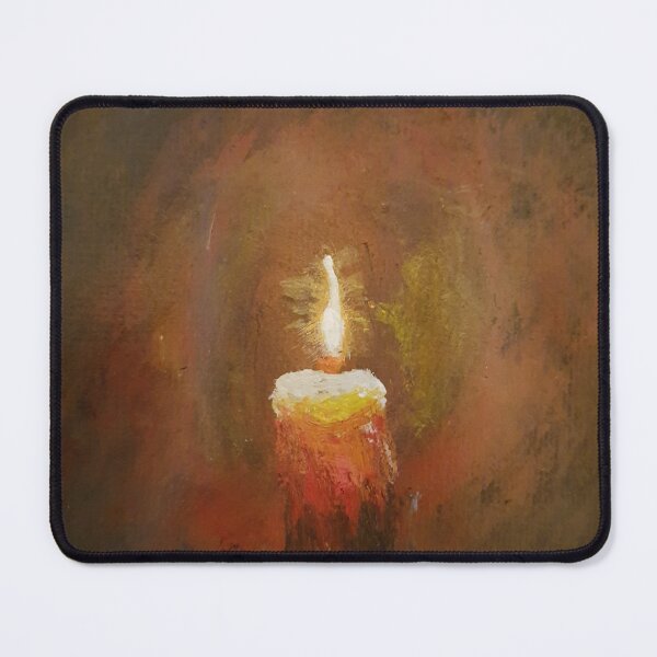 Item preview, Candle flame on black background  designed and sold by WorldOfWendyArt.