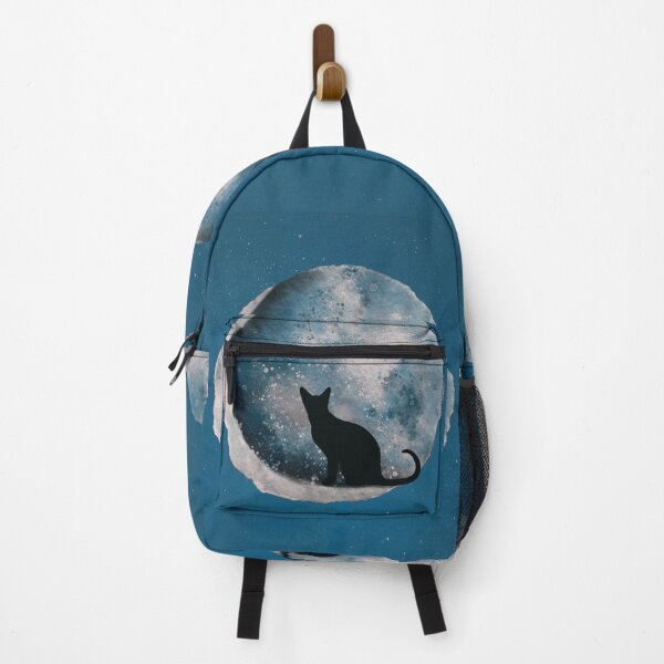 Item preview, Black Cat sat on a Crescent Moon- Dreaming under the stars designed and sold by tinytiger77.