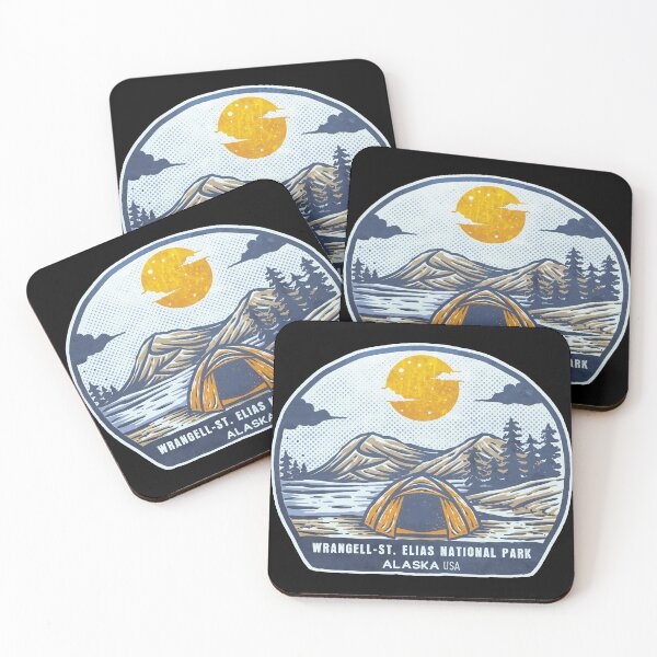 Item preview, Wrangell-St. Elias National Park Vintage Sunset Camp designed and sold by JordanHolmes.