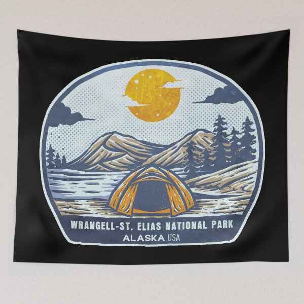 Item preview, Wrangell-St. Elias National Park Vintage Sunset Camp designed and sold by JordanHolmes.