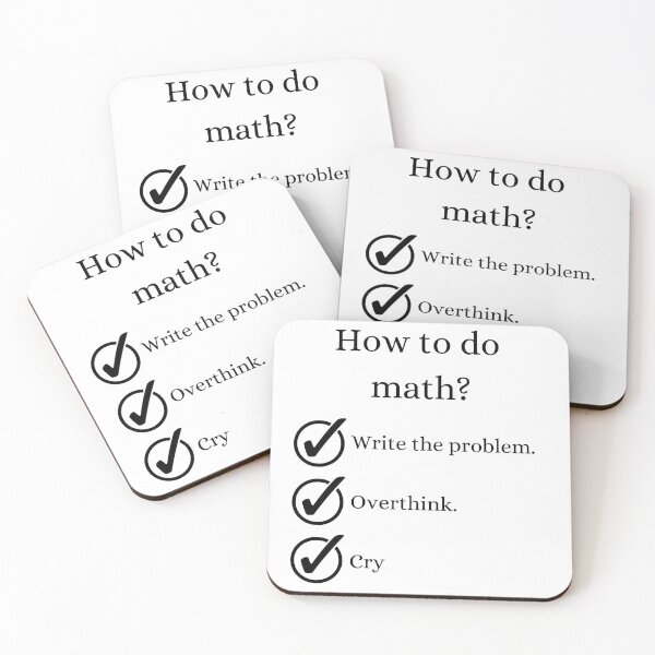 Item preview, How To Do Math Funny Quote designed and sold by LunaticArtWork.