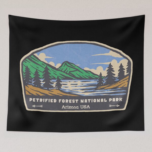 Item preview, Petrified Forest National Park Vintage Mountain Lake designed and sold by JordanHolmes.