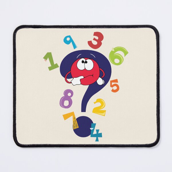 Item preview, Question mark funny face numbers for cute cool kids on First day in kindergarten designed and sold by Alice-Elgawi.