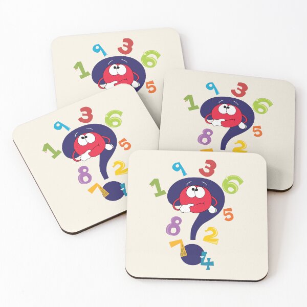 Item preview, Question mark funny face numbers for cute cool kids on First day in kindergarten designed and sold by Alice-Elgawi.