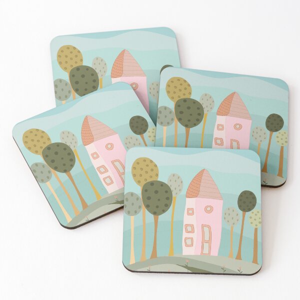 Item preview, Cute hand drawn house and trees  designed and sold by Sanaura.