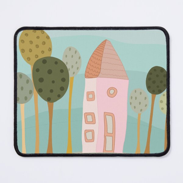 Item preview, Cute hand drawn house and trees designed and sold by Sanaura.