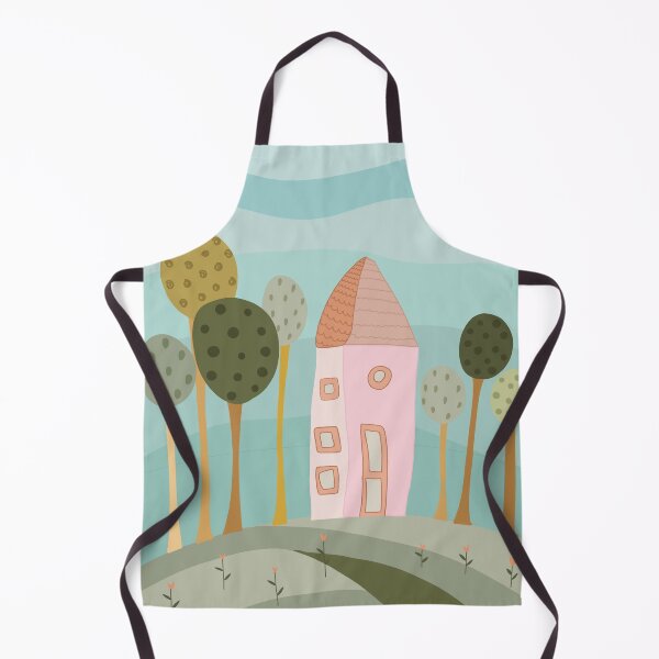 Item preview, Cute hand drawn house and trees designed and sold by Sanaura.
