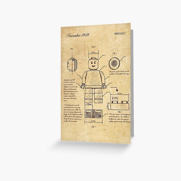 Leonardo Da Vinci Lego Greeting Card