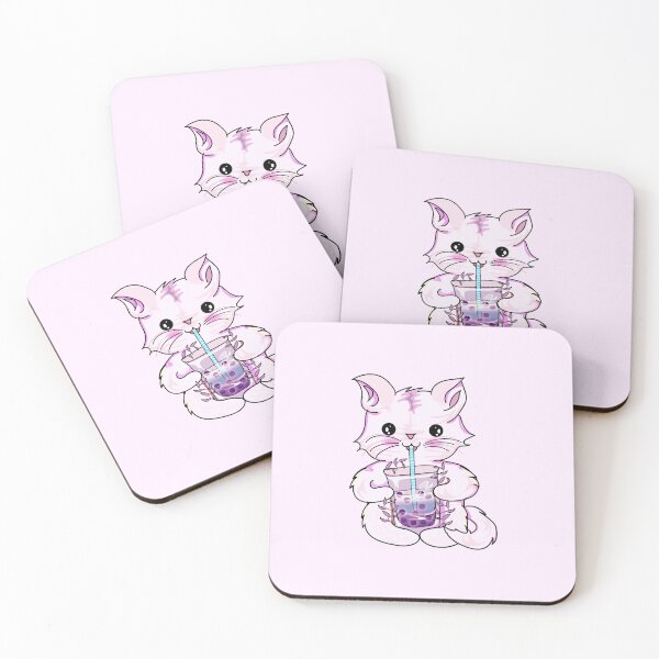 Item preview, cat boba tea bubble l cat drinking boba designed and sold by Bossin.
