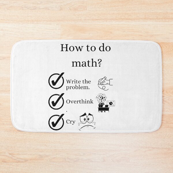 Item preview, How To Do Math Funny Quote designed and sold by LunaticArtWork.